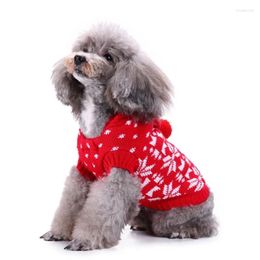 Dog Apparel Christmas Sweater O-Neck Clothes Winter Chihuahua Snowflake Puppy Pet For Small Dogs