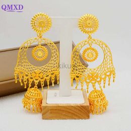 Dangle Chandelier Luxury Copper Drop Chain Tassels Earrings Ethiopia Dubai Gold Colour Long Earrings Party Pendant Jewellery Gifts 24316