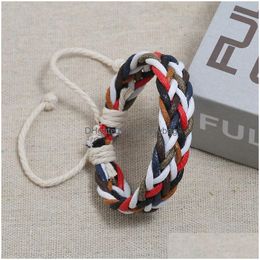 Charm Bracelets Simple Handmade Braided Rope Colorf Charm Bracelets For Men Women Lovers Couple Fashion Party Club Jewelry Drop Deliv Dh6Qg