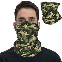 Scarves Green Camouflage Military Camo Bandana Neck Cover Printed Balaclavas Wrap Scarf Headband Hiking Unisex Adult Windproof