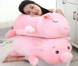 kawaii pink piggy plush toy big stuffed soft animal pig doll Accompany Sleep pillow gifts for Kids 35inch 90cm DY502555940139