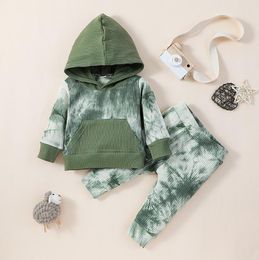 Baby Clothing Set Tie Dye HoodiesTrorsers Outfits Fall 2021 Kids Clothes for Boutique 02T Infant Toddler Girls Fashion 2 PC Suit1063824