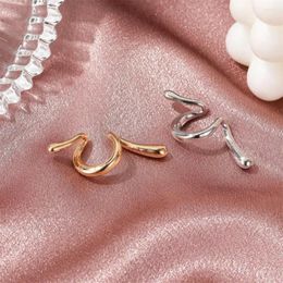 Backs Earrings Personality Earring Spiral Geometric Irregular Jewelry Snake Ear Cuff Metal Punk Clip