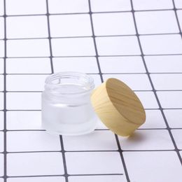wholesale Packing Bottles Frost Glass Bottle Plastic Lid Jars Empty Cream Jar Cosmetic Packaging Container 15G 30G 50G Drop Delivery ZZ