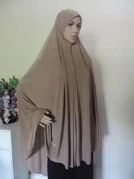 H009 Big Size XXL 120*110cm Muslim Pray Hijab Amira pull on Scarf headscarf islamic scarves long top cover Turban Caps Bonnet 240301