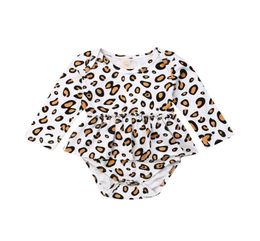 Newborn Baby Girls Leopard print Clothes Romper Bodysuit Jumpsuit Outfits Set3934762