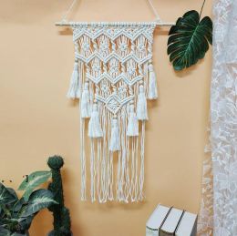 NEWWoven Wall Hanging Tapestry Bohemian Novelty Handmade Chic Home Art Decor for Wedding Apartment Bedroom Living Room Tassel ZZ