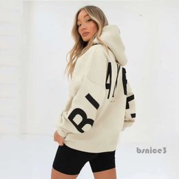 Felpe con cappuccio da donna Felpe da ragazza Casual Lettere Stampa Felpa Donna Moda Manica lunga Allentata Y2k Streetwear Autunno Inverno Lady Pullover 8110