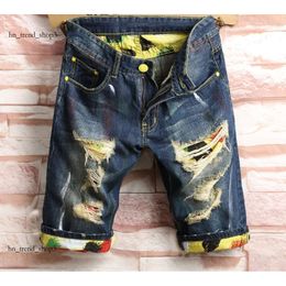 Designer Jeans Men's Shorts Jean Denim Causual Distressed Ksubi Jeans Purple Jeans Short Skate Board Jogger Ankle Ripped Wave Amirir Jea 174