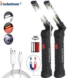 Flashlights Torches 15000LM Ultra Bright Work Light COB LED Magnetic 5 Modes USB Rechargeable Torch Lamp Waterproof Camping Car R6755250