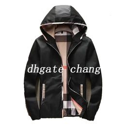 Luxury Brand Fashion Designer Mens Autumn Winter Warm Waterproof Windproof Jacket Fashion Casual Hip Hop Street Zipper Outdoor Jacket Plaid Stripe Asian size M-3X