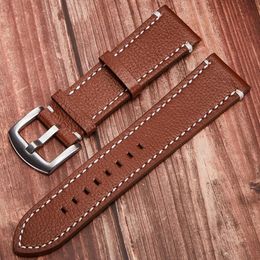 Spot Leather Strap Vintage Cowhide Litchi Grain Soft Sell Like Cakes 18 19 20 21 22 Mm Watch Bands276d