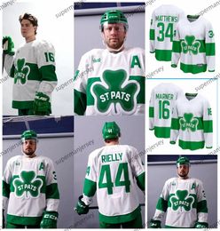 Personalizado Reversível Reverse Retro John Tavares Hóquei Jerseys Auston Matthews Mitchell Marner Morgan Rielly William Nylander Spezza Michael Bu 2024