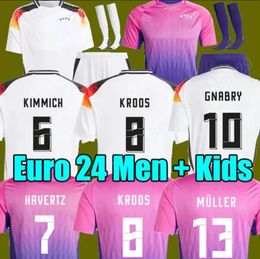 24 25 GerMANys Soccer Jersey 2024 Euro Cup HAVERTZ BRANDT SANE National Team Football Shirts 2025 Men Kids Kit Set Home White Away Purple GNABRY MULLER HOFMANN