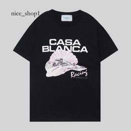 Casa Blanca Tennis Club T Shirt Mens Designer Shirt Camiseta Mode Casual Tees Kleidung Street Size S-3xl Summer White Black Blue Clothing 1485 casablancas shirt