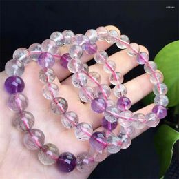 Link Bracelets 10mm Natural Super Seven Quartz Bracelet Women Beautiful Colourful Crystal Energy Healing Fashion Jewellery 1PCS