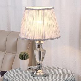 Table Lamps Europe Modern Fashion K9 Crystal Creative Romantic Touch Switch Indoor E27 LED Lamp For Bedside&foyer&studio YS002