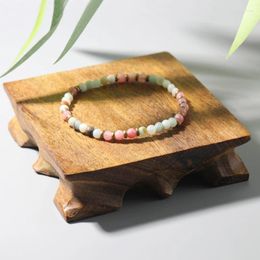 Strand OAIITE 4mm Natural Powder Crystal Bracelet For Women Amazon Stone Beaded Elegant Reiki Jewelry Gift Girlfriend