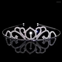 Hair Clips Wedding Accessories Diamonds Cute Children Crown Princess Birthday Rhinestones Exquisite Banquet Show Tiara Wholesale