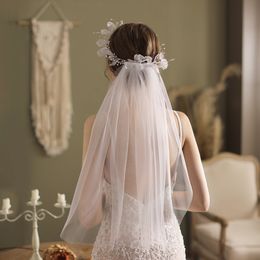 Stunning Wedding veils with Headwear flowers Bridal veils New Arrival 2024