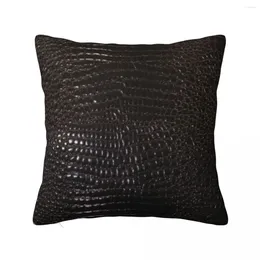 Pillow Black Crocodile Skin Throw Sofa Cover