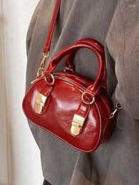 Drawstring Trendy Designer Solid Tote Shoulder Bags For Women Handbags And Purses 2024 Fashion Leather Underarm Ladies Messenger