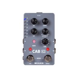 Guitar Mooer Cab X2 Stereo Ir Cabinet Simulation Pedal Dual Channel Cab Simulation Guitar Effects Pedal 14 Presets 11 Factory Ir