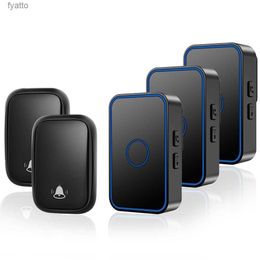 Doorbells Self powered wireless doorbell waterproof without battery requires 60 buzzers 0-110dB smart home US EU UK plugH240316