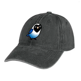 Berets Chubby Black-masked Cobalt Lovebird Cowboy Hat Visor |-F-| Women's Hats Men's