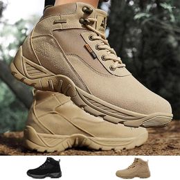 Fitness Shoes Men's Tactical Boots Big Size Combat Army Outdoor Hiking Anti-Slip Ankle Military For Men Arrival