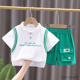 Clothing Sets New Summer Baby Clothes Suit Children Boys Sports Letter T-Shirt Shorts 2Pcs/Sets Toddler Casual Costume Infant Kids Tracksuits