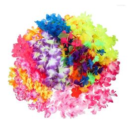 Party Decoration Artificial 36pcs Set Hawaiian Garland Necklace Hawaii Flowers Supplies Beach Fun Wreath DIY