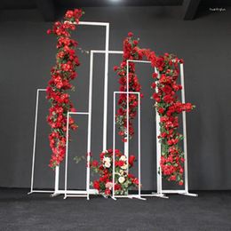 Party Decoration Creative 3pcs Iron Screen Rectangle Stand T Stage Road Background Arch Wedding