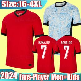 S-4XL FANS player soccer Jerseys Ronaldo 2024 Home away 24 25 CR7 men Football shiirt KidS Portugal BRUNO FERNANDES JOAO FELIX RUBEN RAFA LEAO