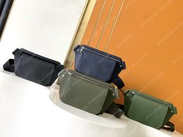 Borsa a tracolla da donna Borsa a petto Tela Sport per giovani Vera pelle Materiale goffrato nero Borsa a tracolla Borsa a mano Cintura a tracolla Marsupio 5A