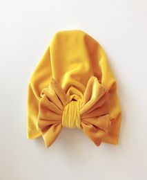 Children Hat Children Golden Velvet Cap Butterflyknotted Baby Cap Baby Hood Neutral Cap Cotton Material Dome 583834577