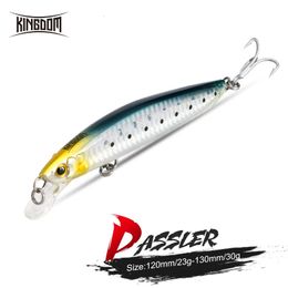 Kingdom Sea Fishing Lures Jerkbaits Minnow Saltwater 120mm/23g 130mm/30g Floating Artificial Bait Good Action Wobblers Hard Lure 240306