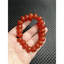 Strand Auspicious Red Agate Beads Men With Beading Wholesale Bracelet