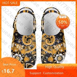 Slippers Noisydesigns Summer Indoor Outdoor Dual-purpose Shoes Hole Men Women Casual Walking European Pattern Garden Beach