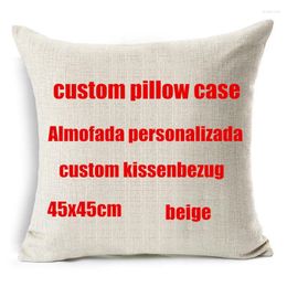 Pillow Private Customization Home Decorative Pillows Customise Cover Personalised Linen Pillowcase Print Po Image Picture