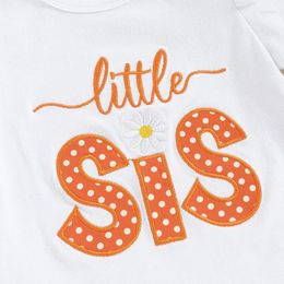 Clothing Sets Toddler Infant Girl 3Pcs Summer Clothes Lis Sis Big Matching Outfit Short Sleeve Romper T-Shirts Shorts Set