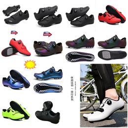 mtbq cyqclicng Shoes Men Sports Dirt Road Shoesフラットスピードサイクリングスニーカーフラットマウンテン自転車靴SPDクリートシューズガイ