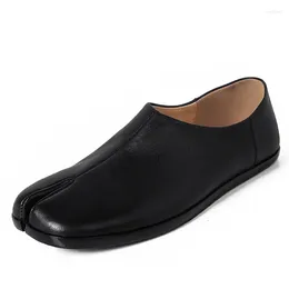 Casual Shoes Genuine Leather Fashionable And Sexy Women's Single Square Toe Cowhide Comfortable Flat Bottomed Elegant Soft Sole Loafers