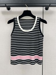 Early Spring Vacation Series New Product High end Color Block Knitted Tank Top