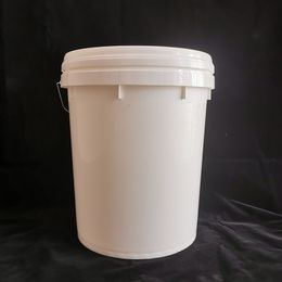 20L 플라스틱 버킷, 흰색 화학 물통, 페인트 버킷