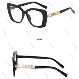 New Chanells Glasses Designer C Sunglasses for Woman Black Thick Frame Chaneles Glasses Advanced in Style Personal Fashion Spicy Girl Cat Eye Chanelsunglasses 999
