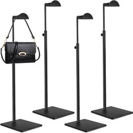 4 Pcs Purse Display Stand Stainless Steel Handbag Display Stand Adjustable Bags Display Rack Handbag Holder for Store Counter Home Props Decoration