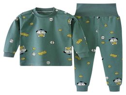 Pyjamas Fashion Christmas Set Kids Fall Clothes Baby Boy Girl Cartoon Printed 2 Pieces Suits Toddler Girls Sleepwear7077183