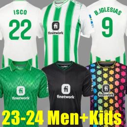 23 24 Real Betis ISCO Soccer Jerseys 2024 JOAQUIN FEKIR B.IGLESIAS CANALES WILLIAN J Shirt WILLIAM CAMARASA JUANMI VICTOR RUIZ Men Kids Kit Football Shirts Uniform