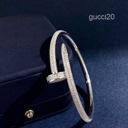 2023 New Arrive Jewellery Full Cz Love Nail Bracelet Bangle with Crystal for Woman Gold Plated Heart Forever for Womenhaml JS4U LA5J LA5J